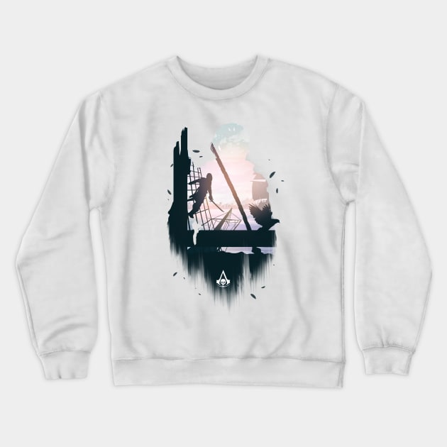 Pirates of the Sea Crewneck Sweatshirt by whydesign